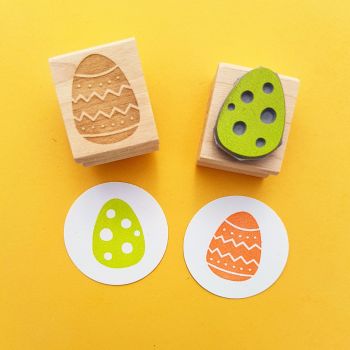 Pair of Easter Eggs Rubber Stamps