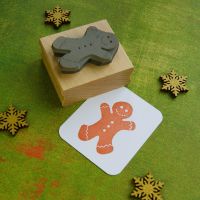 Large Gingerbread Man Rubber Stamp 