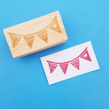 Mini Bunting Rubber Stamp