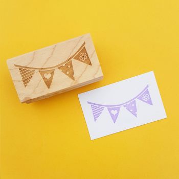 Party Bunting Rubber Stamp