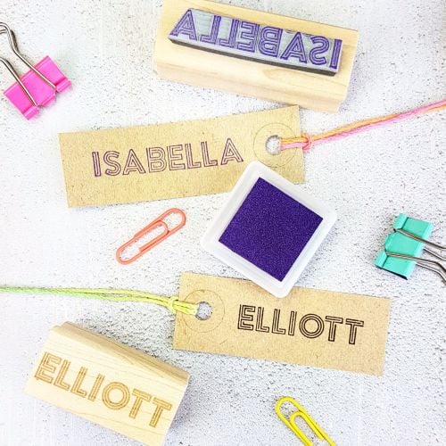 BLACK FRIDAY WEEKEND DEAL Personalised Neon Light Name Rubber Stamp 50% OFF