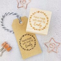Personalised Floral Handmade By Rubber Stamp 