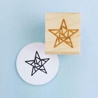 Geometric Star Rubber Stamp