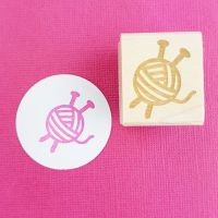 Mini Yarn Rubber Stamp