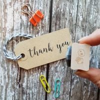 Thank You Script Rubber Stamp 