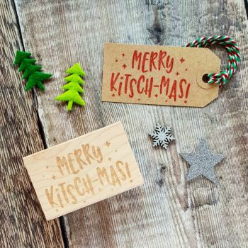 Merry Kitsch-Mas Christmas Rubber Stamp