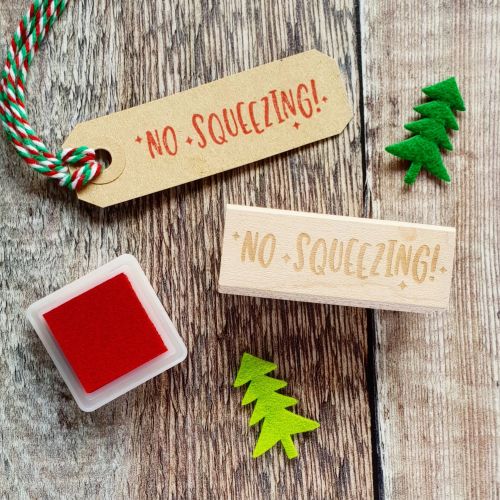 ***NEW FOR 2018*** Christmas No Squeezing Kitsch Style Rubber Stamp