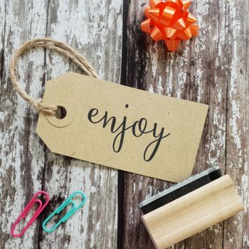 Enjoy! Calligraphy Rubber Stamp