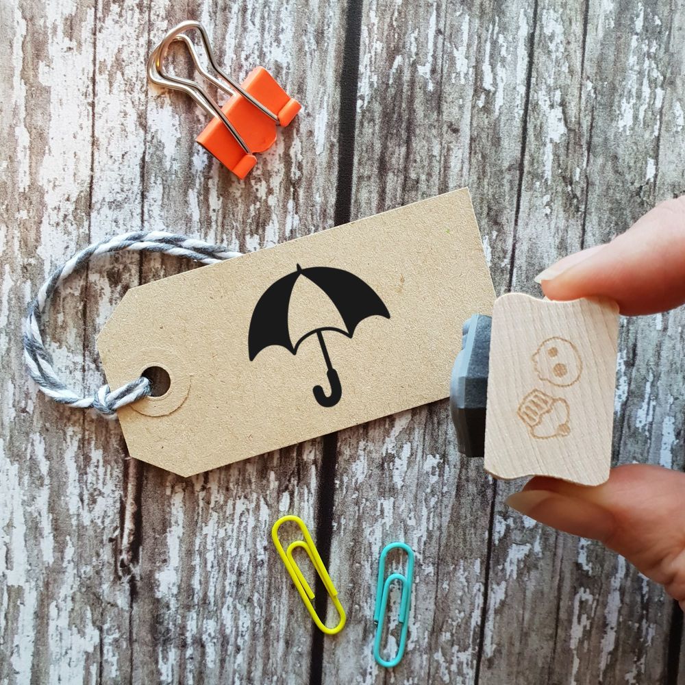 CLEARANCE SALE 75% OFF! Was £4.50 - Umbrella Rubber Stamp