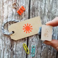 Small Sun Rubber Stamp
