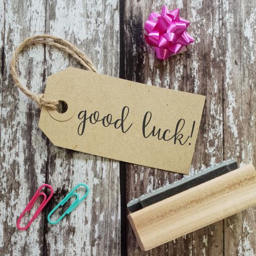 Good Luck Calligraphy Rubber Stamp