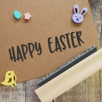 Happy Easter Quirky Rubber Stamp 