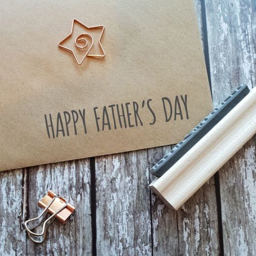 Happy Father's Day Skinny Rubber Stamp