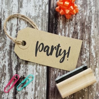 Party! Quirky Font Rubber Stamp 