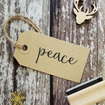 Peace Calligraphy Font Rubber Stamp