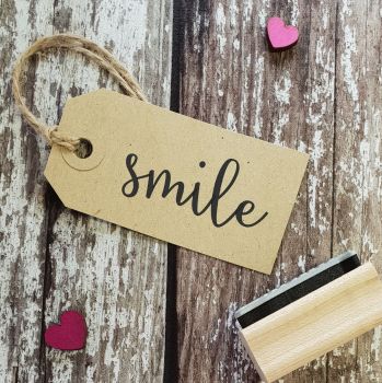 Smile Calligraphy Font Rubber Stamp