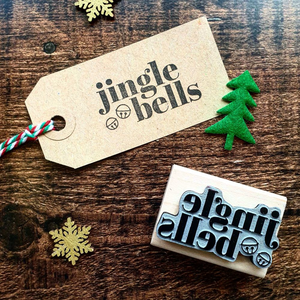 Christmas Jingle Bells Rubber Stamp