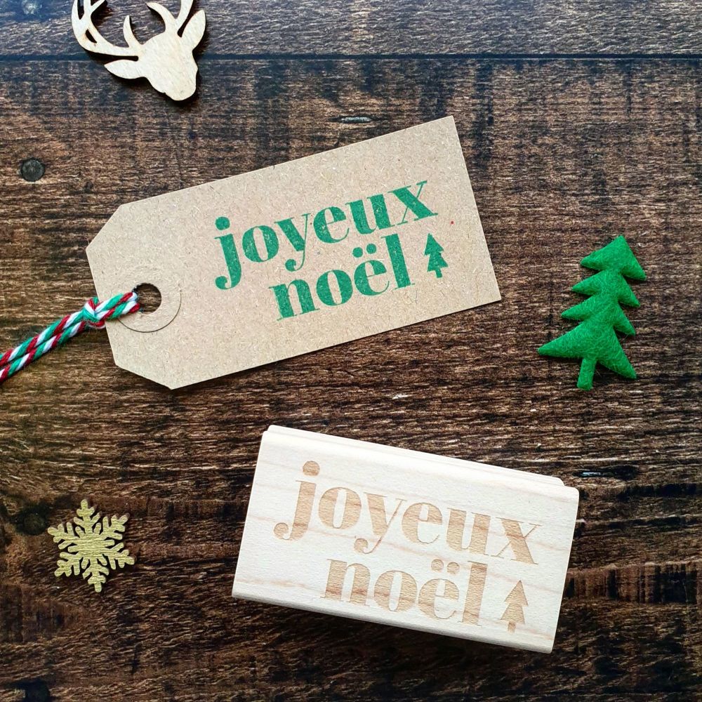 Christmas Joyeux Noel Rubber Stamp 