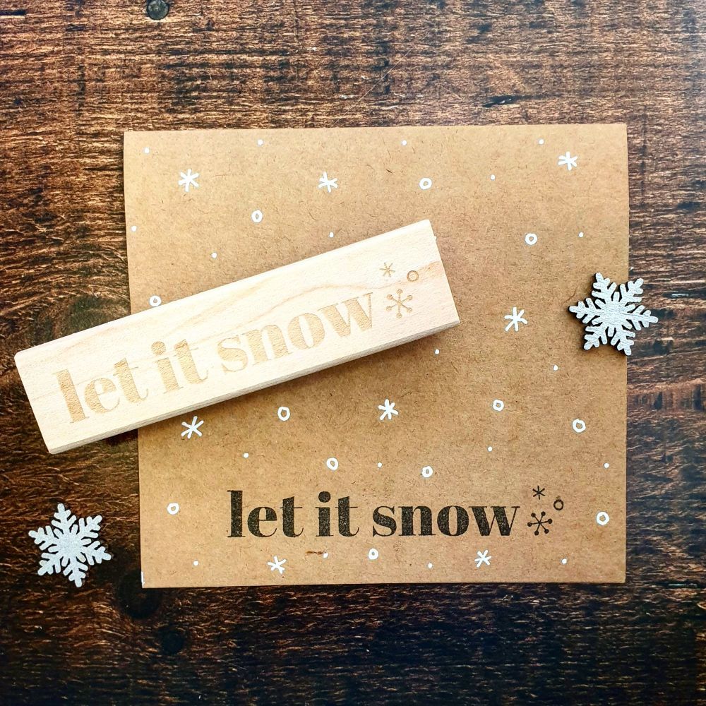 Let It Snow Rubber Stamp