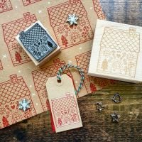 Small Gingerbread House Rubber Stamp