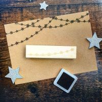 Star String Lights Rubber Stamp