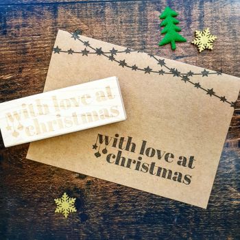 With Love At Christmas Rubber Stamp