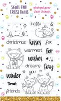 CLEARANCE 66% OFF! Christmas Foxes Rubber Stamp Set 