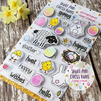 CLEARANCE 66% OFF! Spring Friends  Easter Rubber Clear Stamp Set