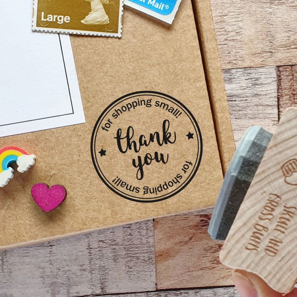 ***NEW FOR 2020*** Thank You Shop Small Rubber Stamp