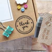 ***NEW FOR 2020*** Personalised Thank You Shopping Small Rubber Stamp