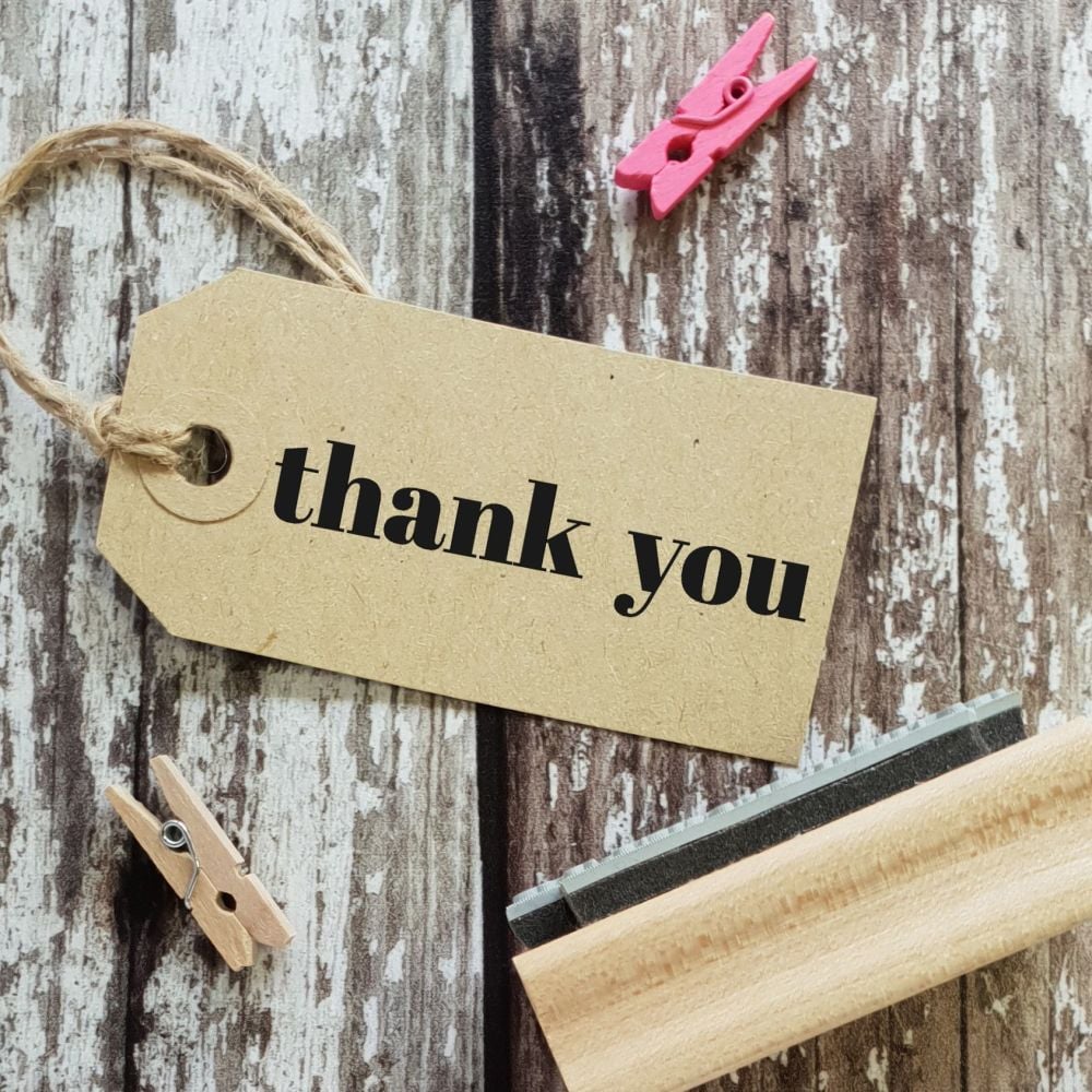 ***NEW FOR 2020*** Thank You Contemporary Rubber Stamp