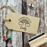 ***NEW FOR 2020*** Personalised Rainbow Handmade By  Rubber Stamp 