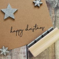 ***NEW FOR 2020*** - Happy Christmas Handwritten Rubber Stamp