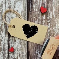 ****NEW FOR 2021**** Sketch Heart Rubber Stamp