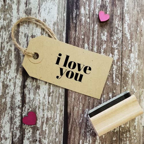 ****NEW FOR 2021**** I Love You Contemporary Rubber Stamp