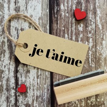 ****NEW FOR 2021**** Je t'aime Contemporary Rubber Stamp