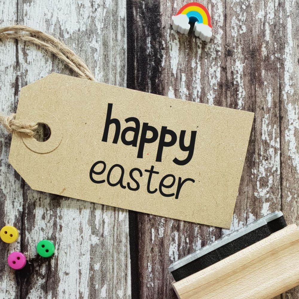 ****NEW FOR 2021**** Happy Easter Small Quirky Rubber Stamp