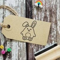 ****NEW FOR 2021**** Happy Easter Bunny Rubber Stamp