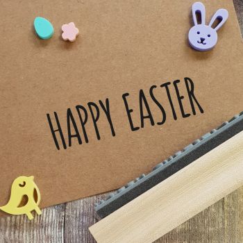 ****NEW FOR 2021**** Happy Easter Skinny Font Rubber Stamp