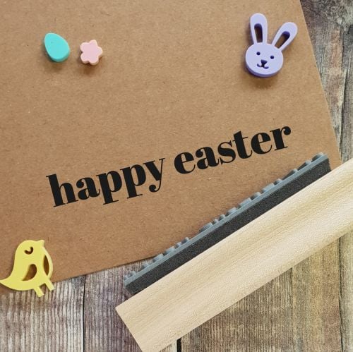 ****NEW FOR 2021**** Happy Easter Contemporary Font Rubber Stamp