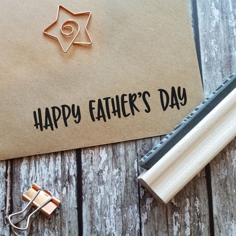 ****NEW FOR 2021**** Happy Father's Day Quirky Rubber Stamp