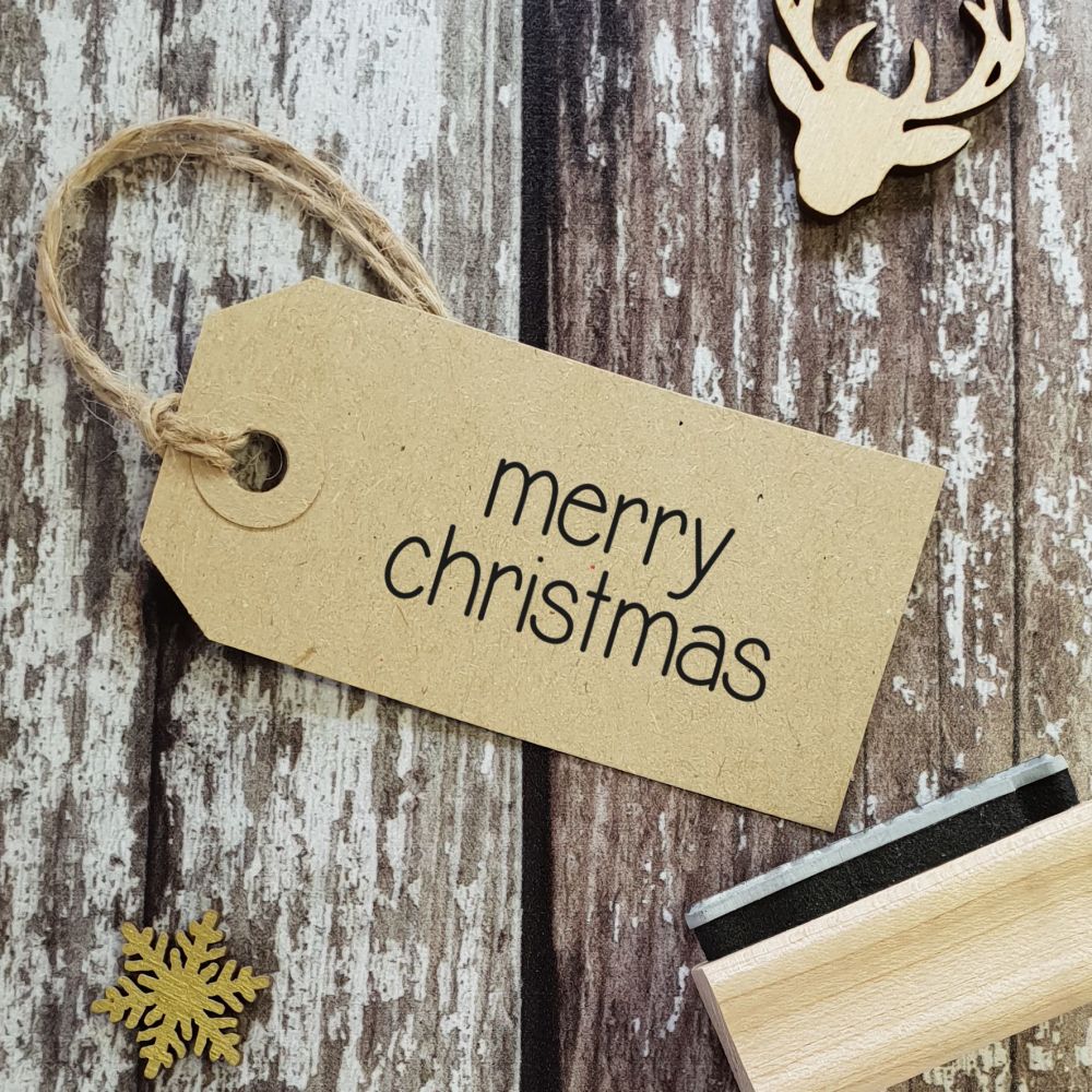 ****NEW CHRISTMAS 2021 **** Merry Christmas Simple Font Rubber Stamp