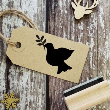 ****NEW CHRISTMAS 2021 **** Christmas Peace Dove Rubber Stamp