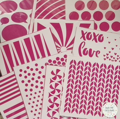 Amazing Mystery Stencil Pack - 8 assorted stencils for £12 (worth £32!)