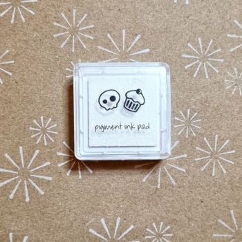 **Small Business Saturday** NEW Skull and Cross Buns White Pigment Ink Pad Small