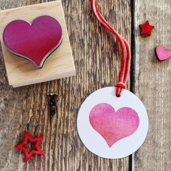 *****NEW FOR 2022***** Solid Heart Rubber Stamp
