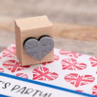 ***NEW FOR 2022*** Mini Union Jack Heart Rubber Stamp