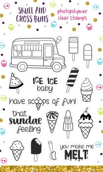 Ice Cream Fun Clear Rubber Stamp Set 