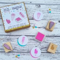 Mini Ice Creams Rubber Stamp Set