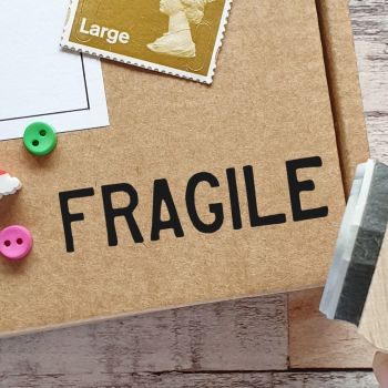 *****NEW FOR 2022***** Fragile Packaging Rubber Stamp